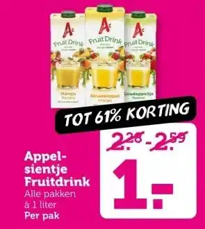 Coop Appel- sientje Fruitdrink aanbieding