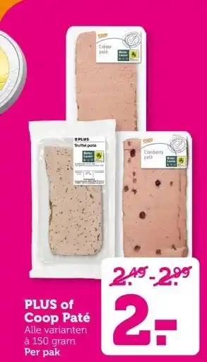 Coop PLUS of Coop Paté aanbieding