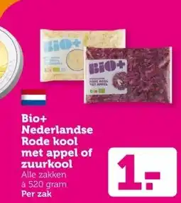 Coop Bio+ Nederlandse Rode kool met appel of zuurkool aanbieding