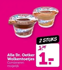 Coop Alle Dr. Oetker Wolkentoetjes aanbieding