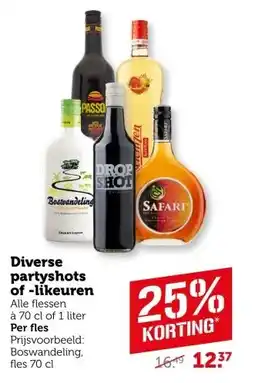 Coop Diverse partyshots of -likeuren aanbieding