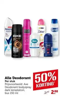 Coop Alle Deodorant Per stuk aanbieding