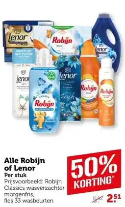 Coop Alle Robijn of Lenor aanbieding