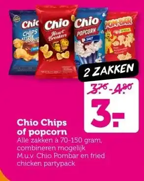 Coop Chio Chips of popcorn aanbieding