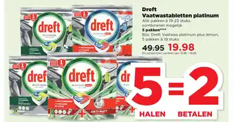 PLUS Dreft Vaatwastabletten platinum aanbieding