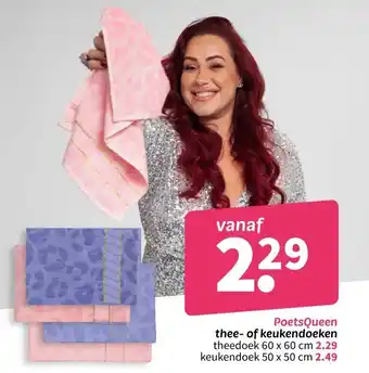 Wibra PoetsQueen thee- of keukendoeken theedoek aanbieding