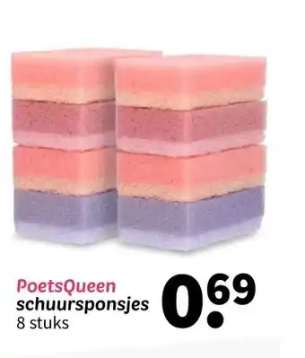 Wibra PoetsQueen schuursponsjes aanbieding