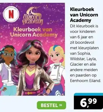 Boekenvoordeel Kleurboek van Unicorn Academy aanbieding