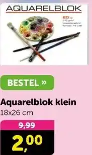 Boekenvoordeel Aquarelblok klein aanbieding