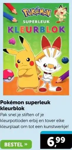 Boekenvoordeel Pokémon superleuk kleurblok aanbieding