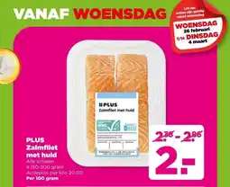 PLUS PLUS Zalmfilet met huid aanbieding