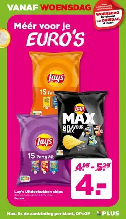 PLUS Lay's Uitdeelzakken chips aanbieding