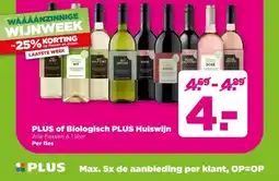 PLUS PLUS of Biologisch PLUS Huiswijn aanbieding