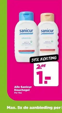 PLUS Alle Sanicur Douchegel aanbieding