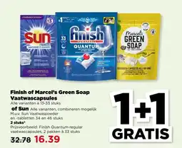 PLUS Finish of Marcel's Green Soap Vaatwascapsules Alle varianten à 13-33 stuks of Sun Alle varianten, aanbieding