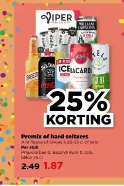 PLUS Premix of hard seltzers aanbieding