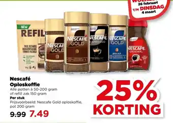PLUS Nescafé Oploskoffie aanbieding