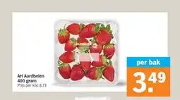 Albert Heijn AH Aardbeien 400 gram aanbieding