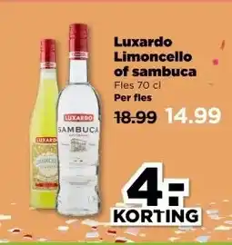 PLUS Luxardo Limoncello of sambuca aanbieding