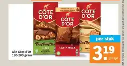 Albert Heijn Alle Côte d'Or 180-200 gram aanbieding