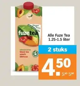 Albert Heijn Alle Fuze Tea 1.25-1.5 liter aanbieding