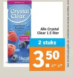 Albert Heijn Alle Crystal Clear 1.5 liter aanbieding