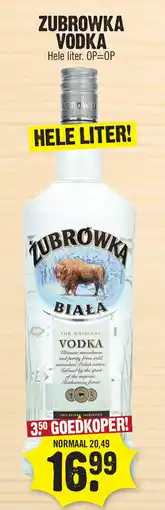 Super Dirck 3 ZUBROWKA VODKA aanbieding