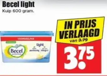 Dirk Becel light Kuip 600 gram. aanbieding