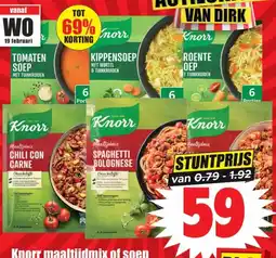 Dirk Knorr maaltijdmix of soep aanbieding