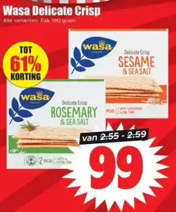 Dirk VAN DIRK Wasa Delicate Crisp aanbieding