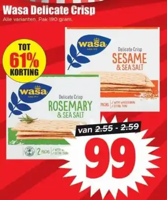 Dirk VAN DIRK Wasa Delicate Crisp aanbieding