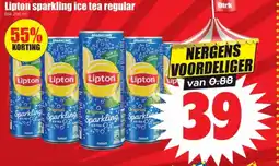 Dirk Lipton sparkling ice tea regular aanbieding