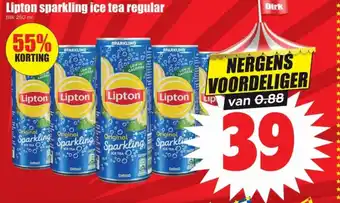 Dirk Lipton sparkling ice tea regular aanbieding