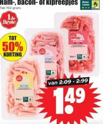 Dirk Ham-, bacon- of kipreepjes aanbieding