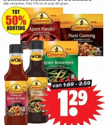 Dirk Conimex woksaus of boemboe aanbieding