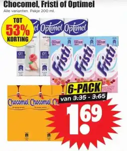 Dirk Chocomel, Fristi of Optimel aanbieding