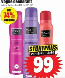 Dirk Vogue deodorant aanbieding