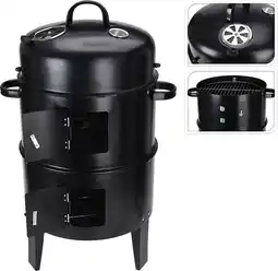 Bol.com Barbecue Smoker - Rook- en Grill-oven - Ø40 x H78 cm aanbieding