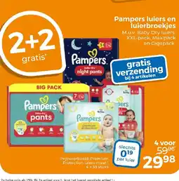 Trekpleister Pampers luiers en luierbroekjes aanbieding