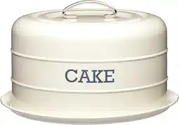 Amazon KitchenCraft Levende Nostalgia Luchtdichte Cake Opslag Tin/Cake Dome, 28,5cm - Antieke Crème aanbieding