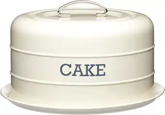 Amazon KitchenCraft Levende Nostalgia Luchtdichte Cake Opslag Tin/Cake Dome, 28,5cm - Antieke Crème aanbieding