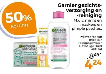 Trekpleister Garnier gezichts verzorging en reiniging aanbieding