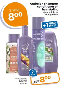 Trekpleister Andrélon shampoo, conditioner en haarstyling aanbieding