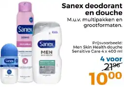 Trekpleister Sanex deodorant en douche aanbieding