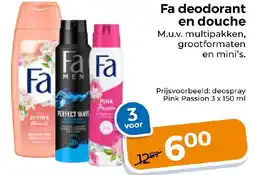 Trekpleister Fa deodorant en douche aanbieding