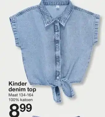 Zeeman Kinder www denim top aanbieding