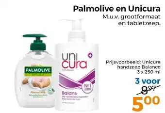 Trekpleister Palmolive en Unicura aanbieding