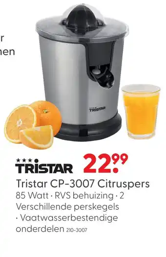 Marskramer Tristar CP-3007 Citruspers aanbieding