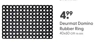 Marskramer Deurmat Domino Rubber Ring aanbieding