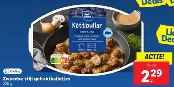 Lidl Zweedse stijl gehaktballetjes aanbieding